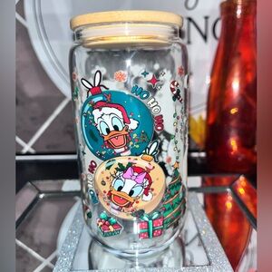 Disney Festive Glass Jar with Bamboo Lid